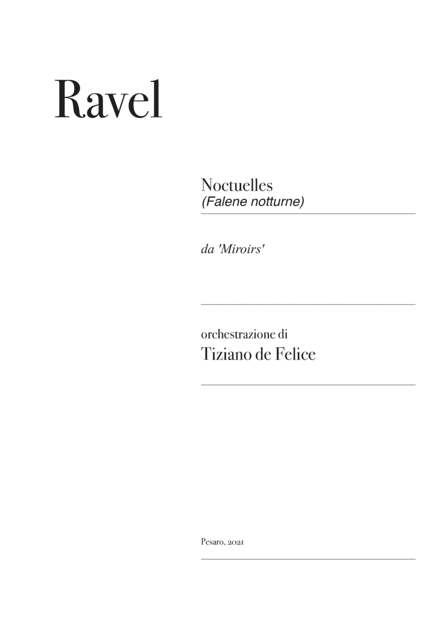 Ravel - Noctuelles (orchestra) - Score Only Full Orchestra scores gallery preview page 1