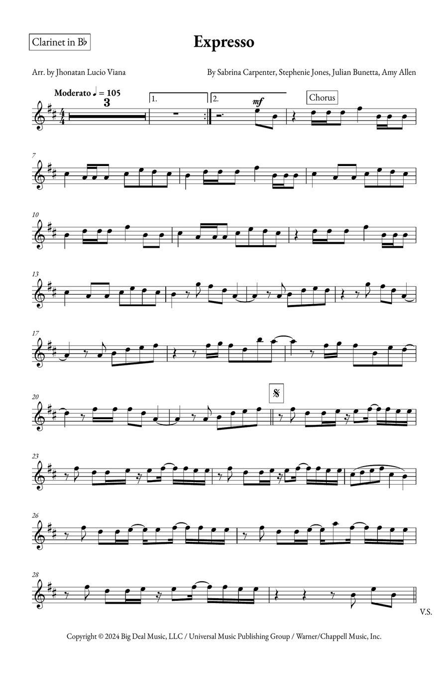Espresso B-Flat Clarinet scores gallery preview page 5