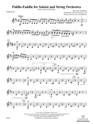 Fiddle-Faddle (for Soloist and String Orchestra): 2nd Violin