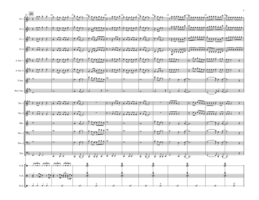 Welcome To New York Welcome To New York Marching Band scores gallery preview page 5