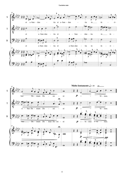 Laetatus sum - Motet for Choir STB and organ image number null