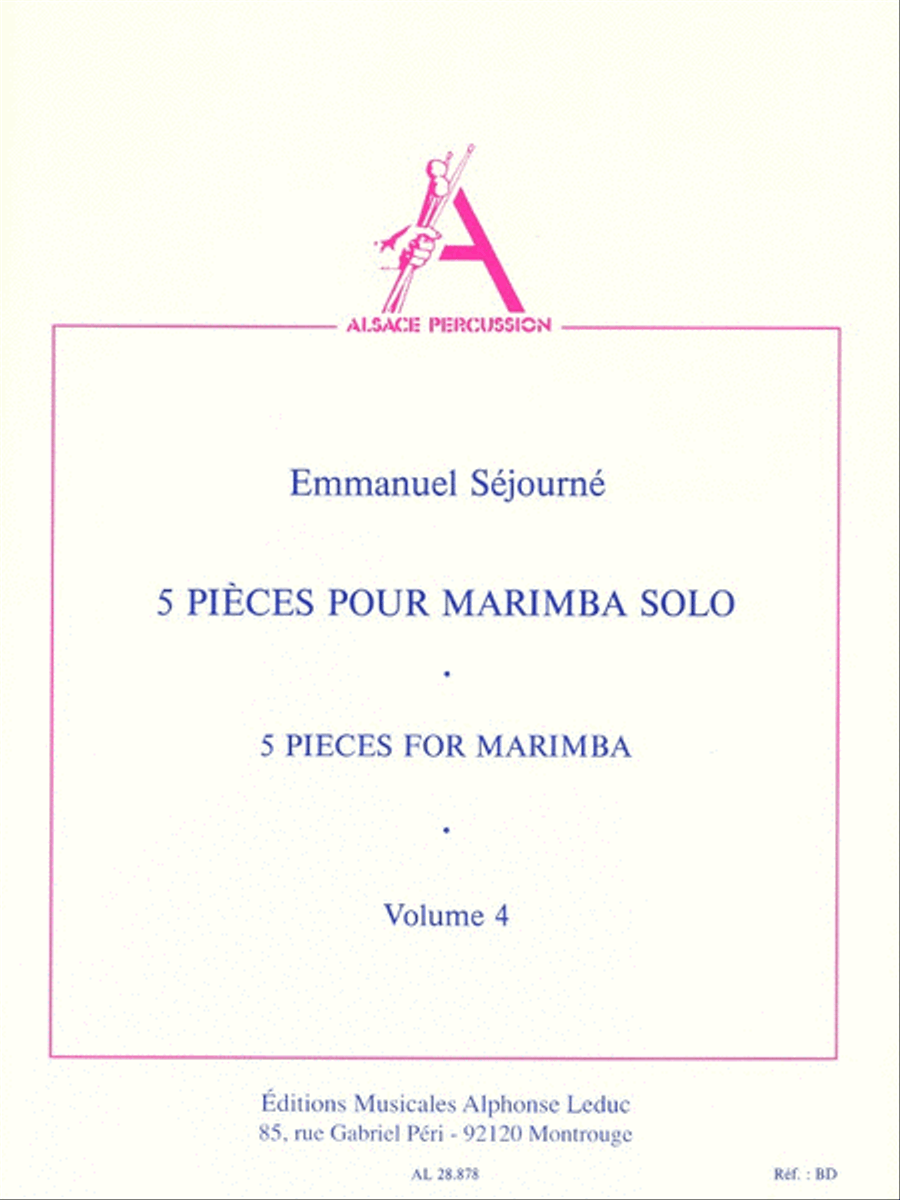 5 Pieces For Marimba - Vol. 4 Marimba scores gallery preview page 1