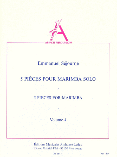 5 Pieces For Marimba - Vol. 4