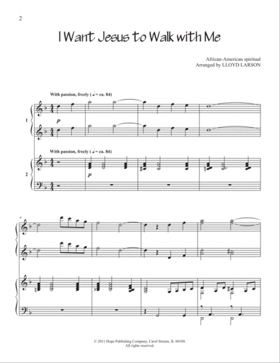 Spirituals for 4-Hand Piano Piano Accompaniment scores gallery preview page 2