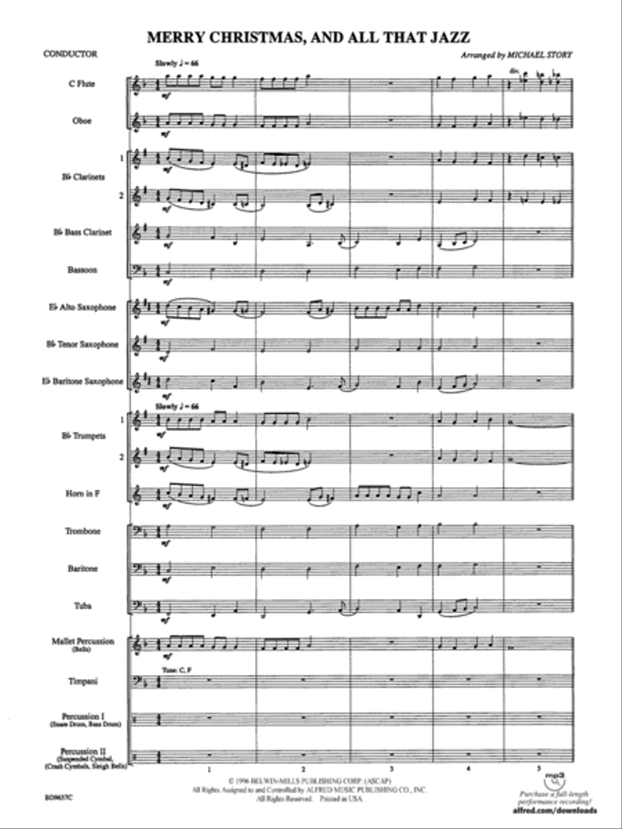 Merry Christmas, and All That Jazz!: Score Concert Band scores gallery preview page 2