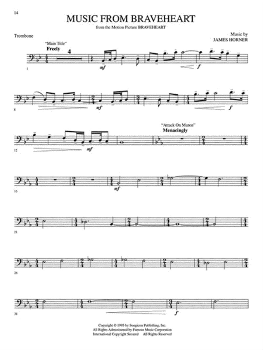 Favorite Movie Themes Favorite Movie Themes Trombone Solo scores gallery preview page 4