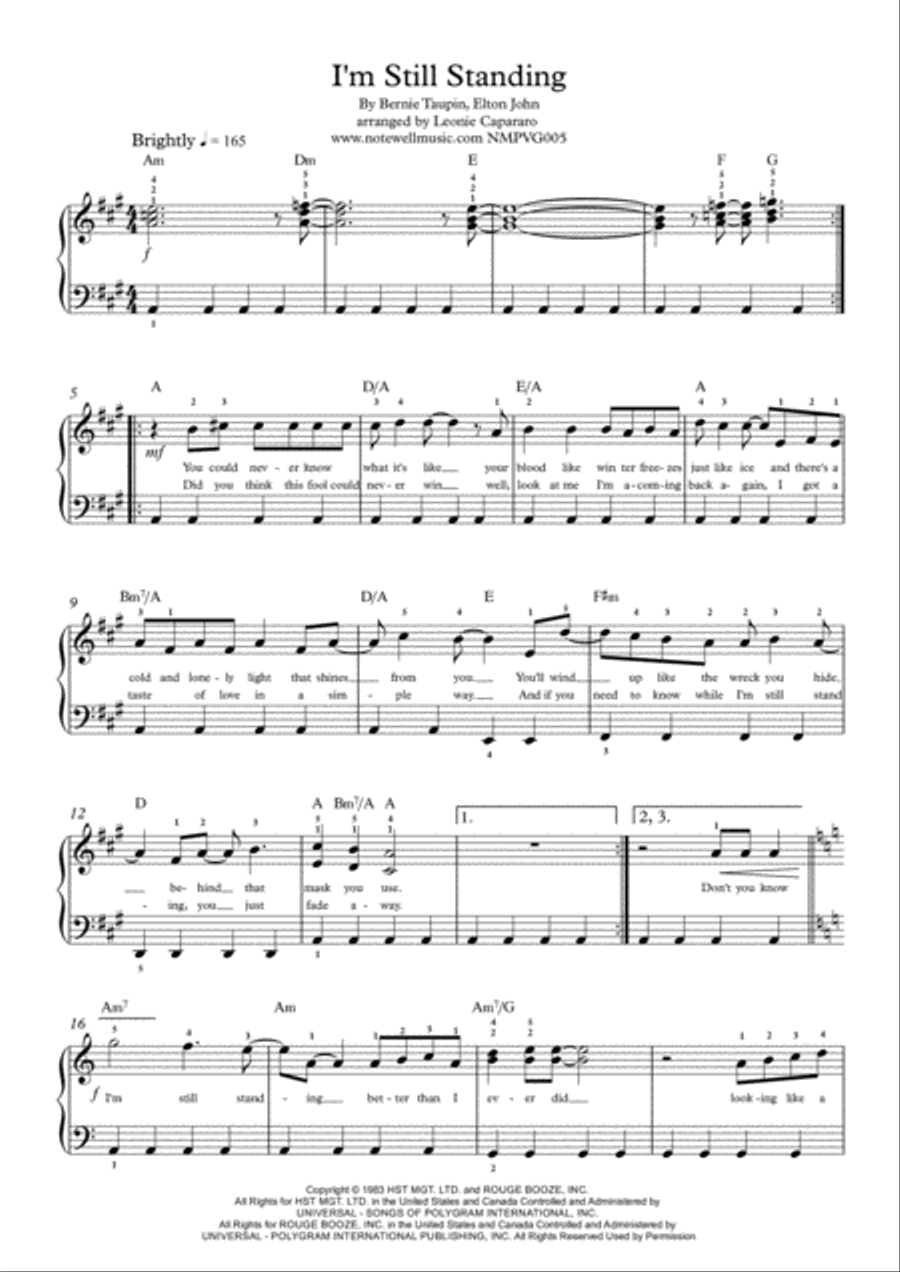 I'm Still Standing Voice scores gallery preview page 2