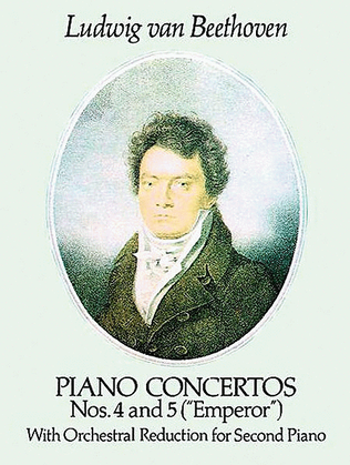 Book cover for Piano Concertos Nos. 4 and 5 (Emperor) -- With Orchestral Reduction for Second Piano