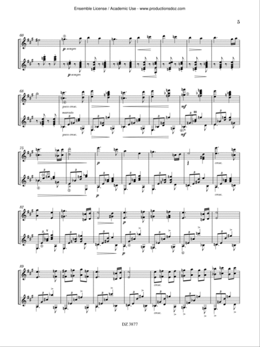 Impromptu, No. 3, op. 34 / Barcarolle, No. 1, op. 26 Classical Guitar scores gallery preview page 5