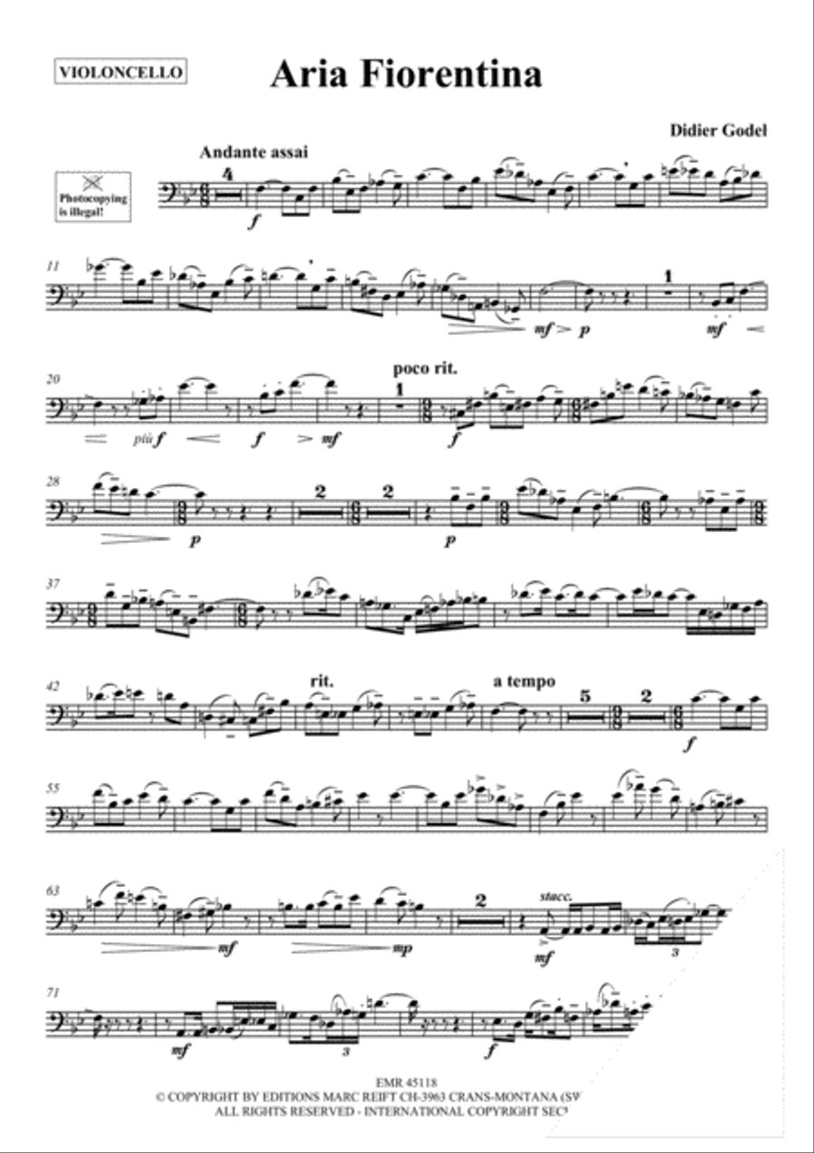 Aria Fiorentina Aria Fiorentina Piano Accompaniment scores gallery preview page 3