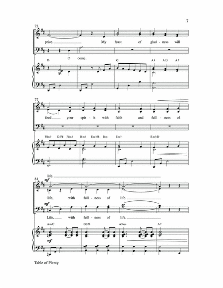 Table of Plenty 4-Part scores gallery preview page 7