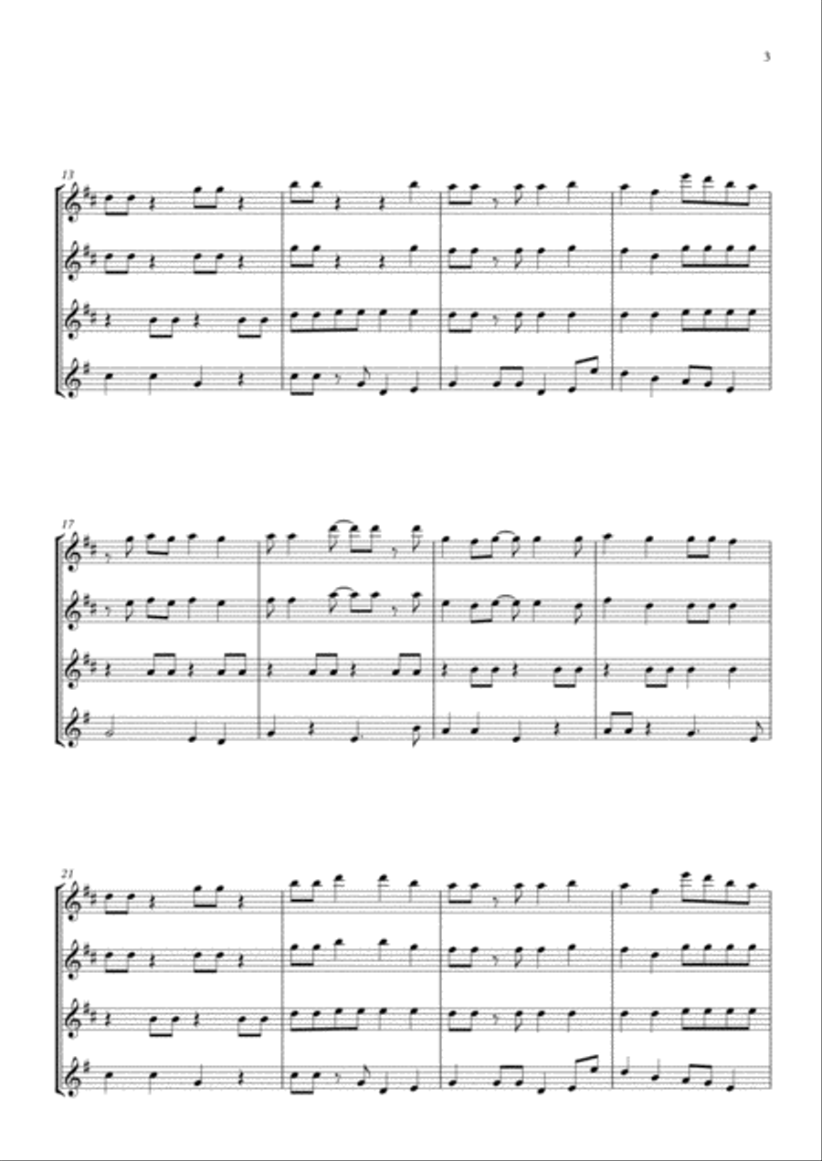 Don't Worry, Be Happy Woodwind Quartet scores gallery preview page 3