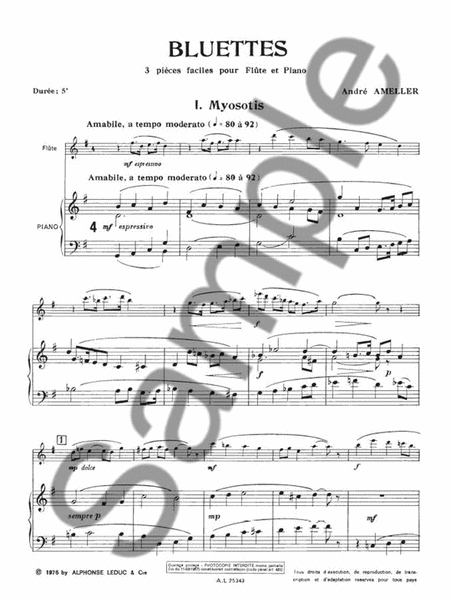 3 Bluettes Op.217 (flute & Piano)