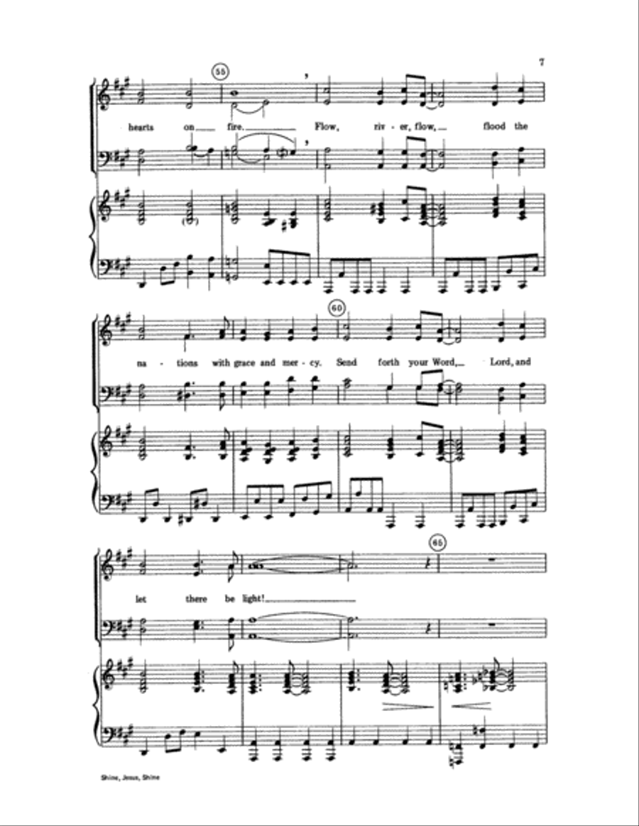 Shine, Jesus, Shine Choir scores gallery preview page 7