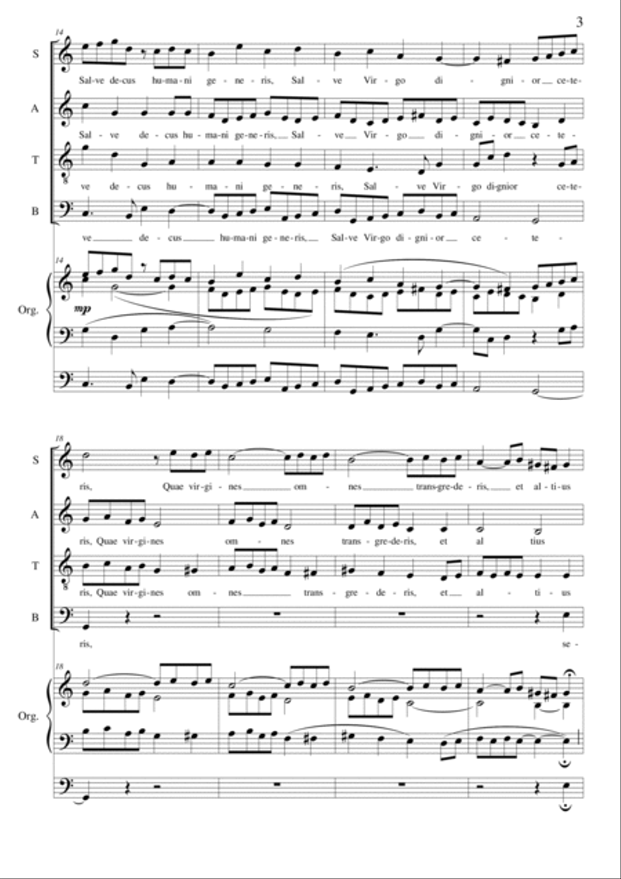 O Maria! Salve Mater - Choir SATB a cappella or with organ 4-Part scores gallery preview page 3