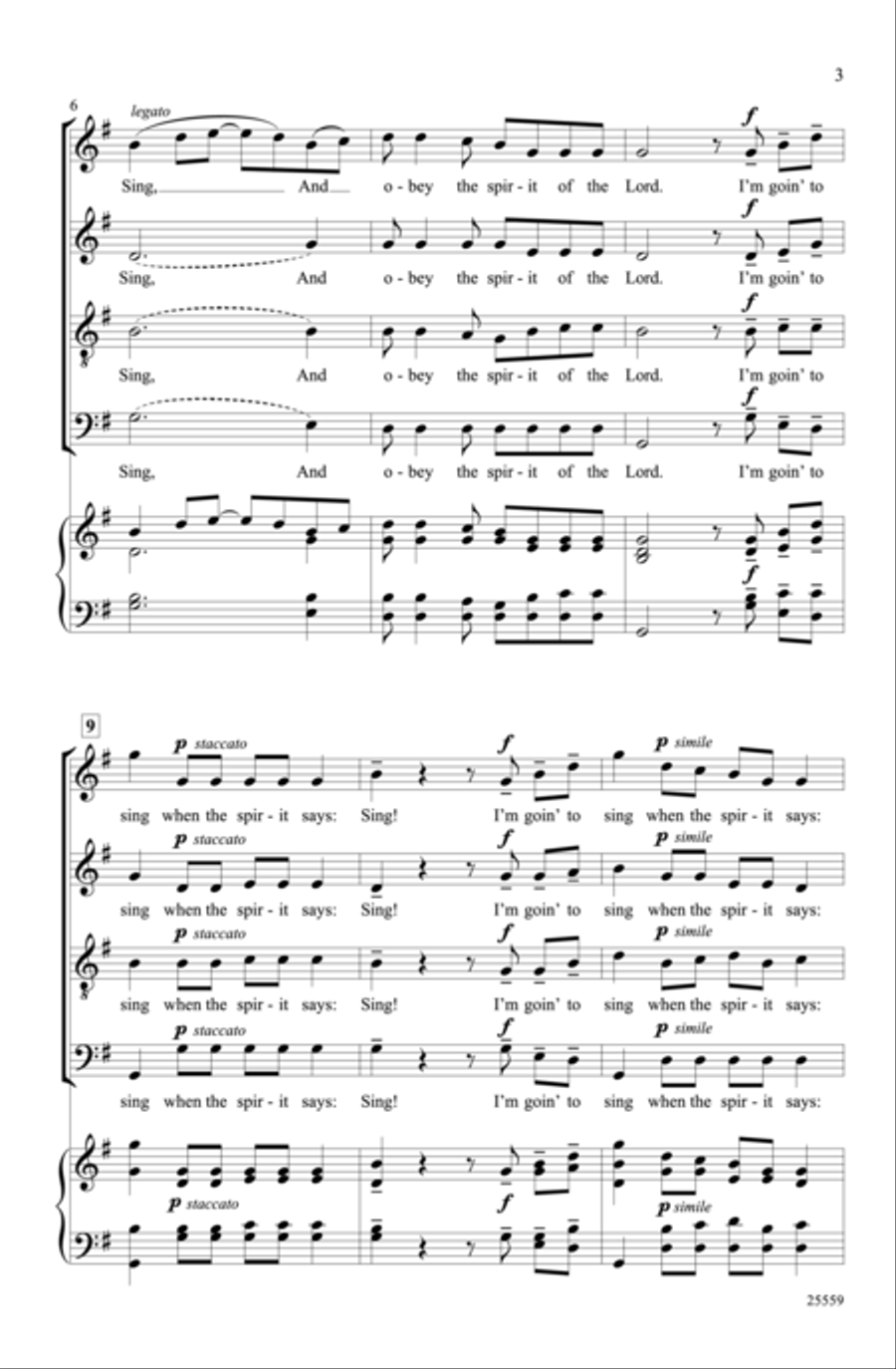 Singin' in the Spirit Choir scores gallery preview page 3