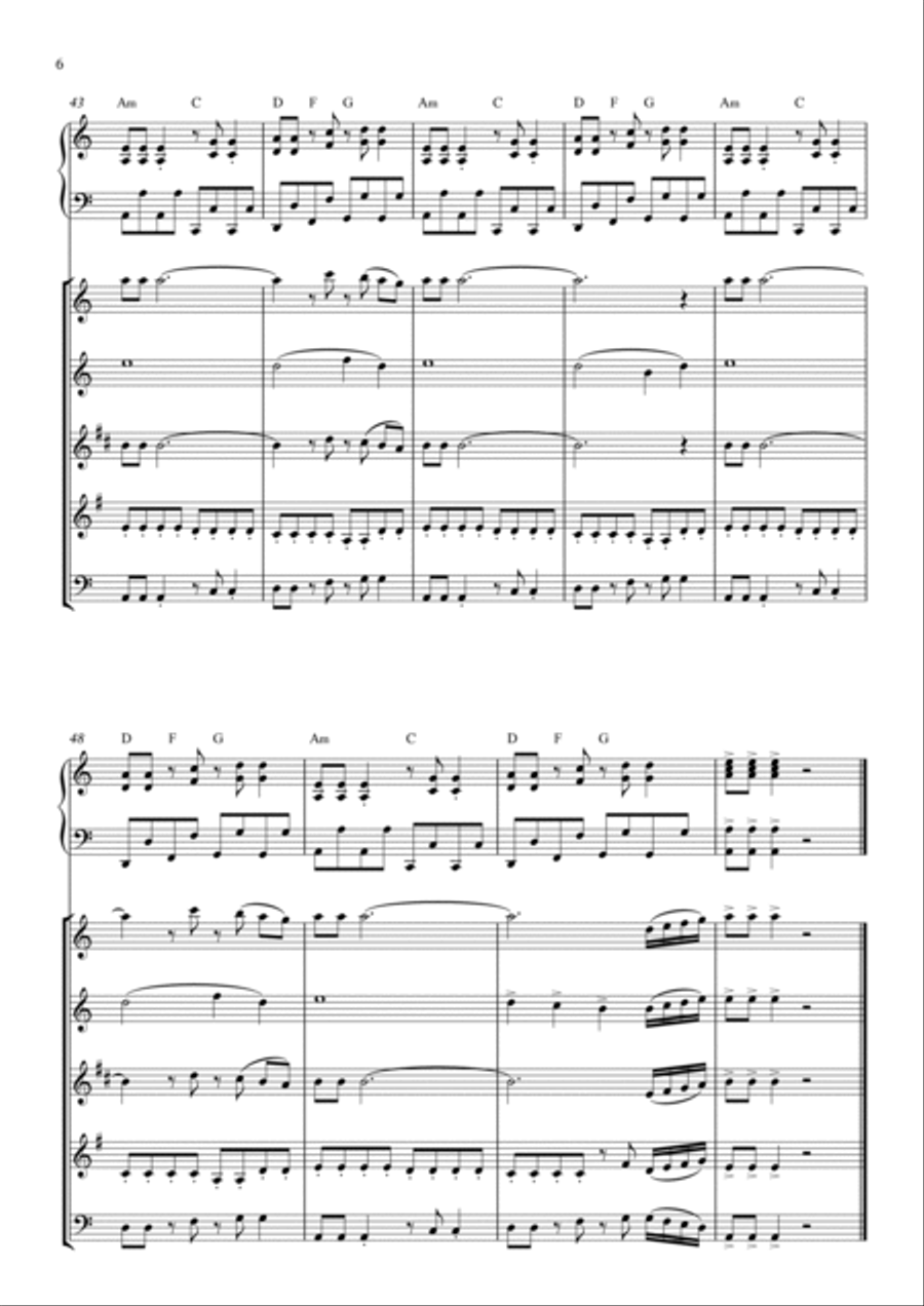 Rock You Like A Hurricane Woodwind Quintet scores gallery preview page 6