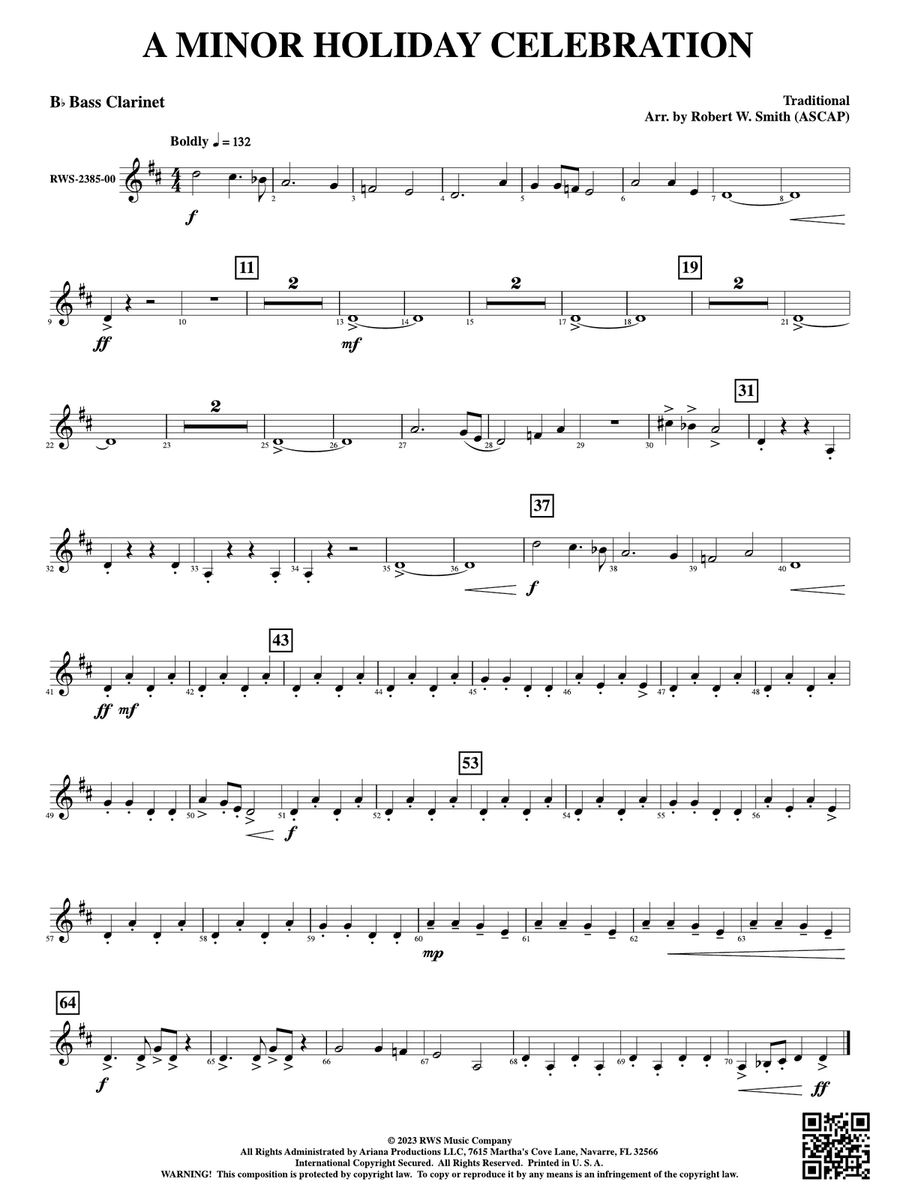 A Minor Holiday Celebration B flat Bass Clarinet