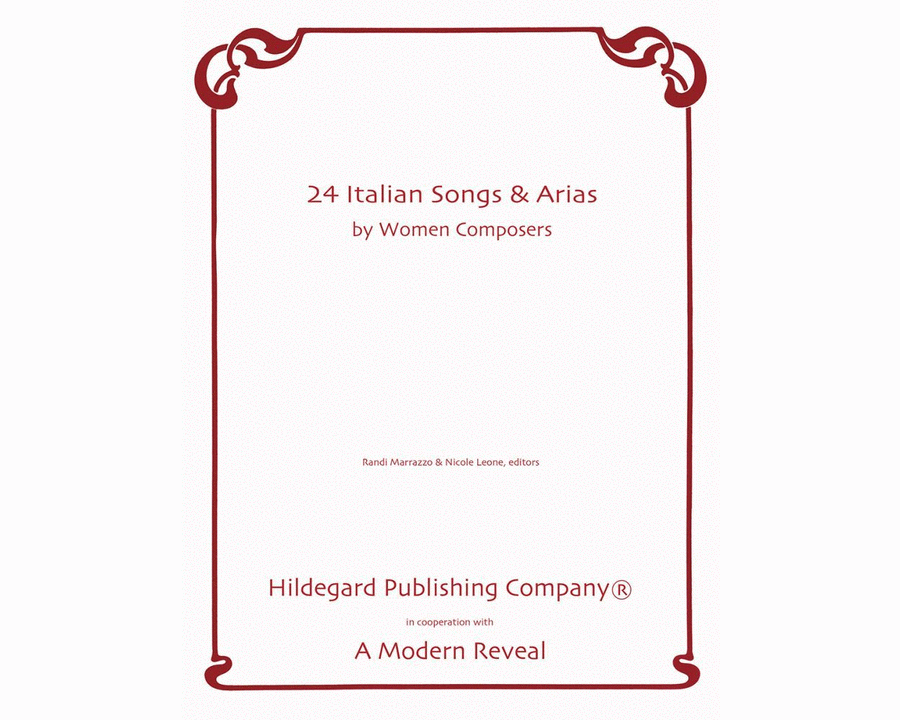 24 Italian Songs & Arias by Women Composers Chamber Music scores gallery preview page 1
