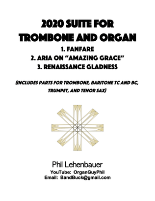 Book cover for 2020 Suite for Trombone and Organ (complete), by Phil Lehenbauer