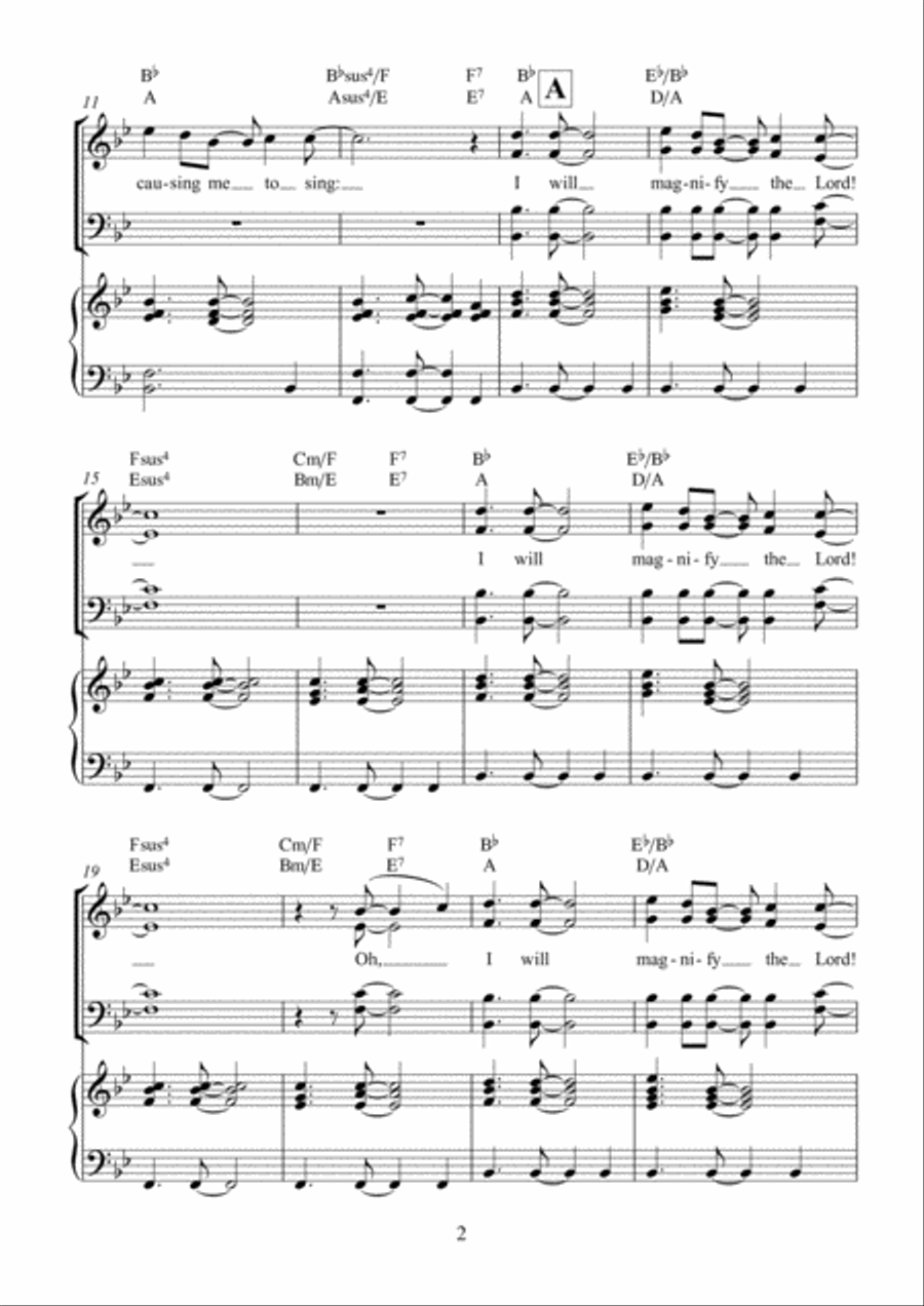Why Should I be so Favoured (Magnificat) 4-Part scores gallery preview page 3