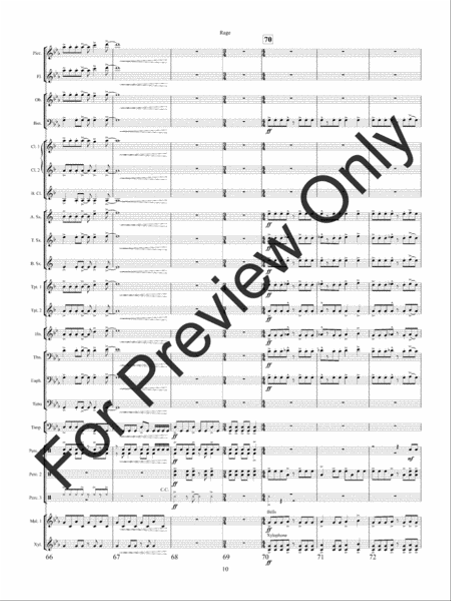 Rage Rage Concert Band scores gallery preview page 13
