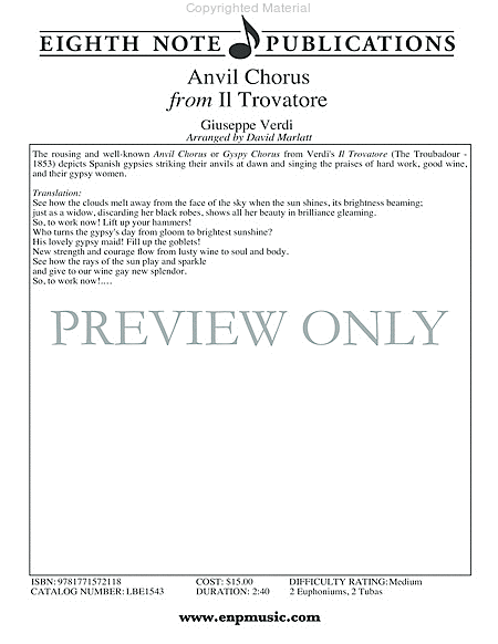 Anvil Chorus from Il Trovatore