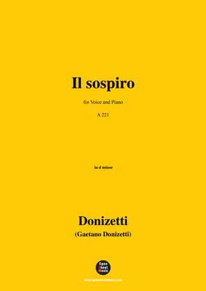 Book cover for Donizetti-Il sospiro,in d minor,for Voice and Piano