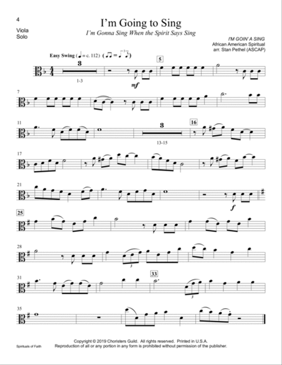 Spirituals of Faith - Viola Accompaniment CD scores gallery preview page 4