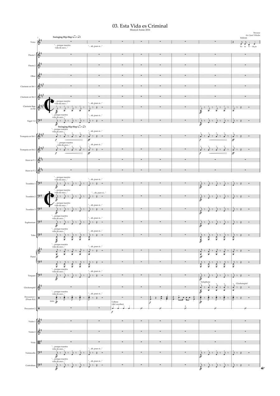 It's The Hard-knock Life Full Orchestra scores gallery preview page 1