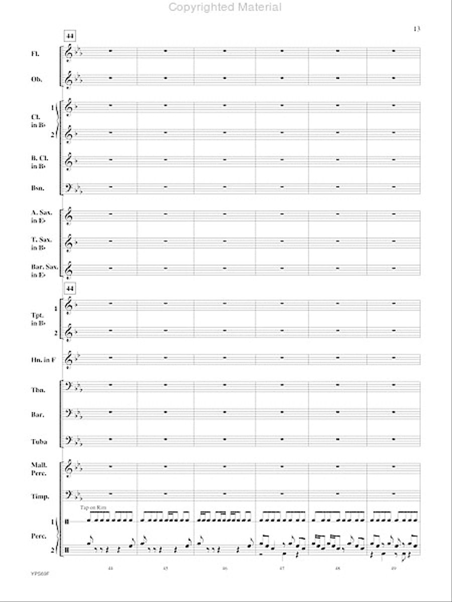 Will Drum for Food Will Drum for Food Concert Band scores gallery preview page 14