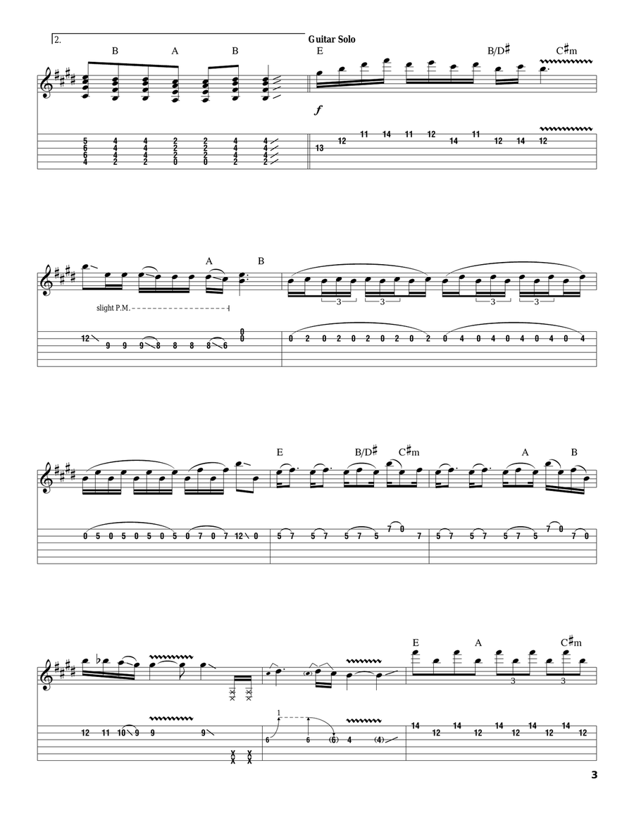 Hit Me With Your Best Shot Acoustic Guitar scores gallery preview page 3