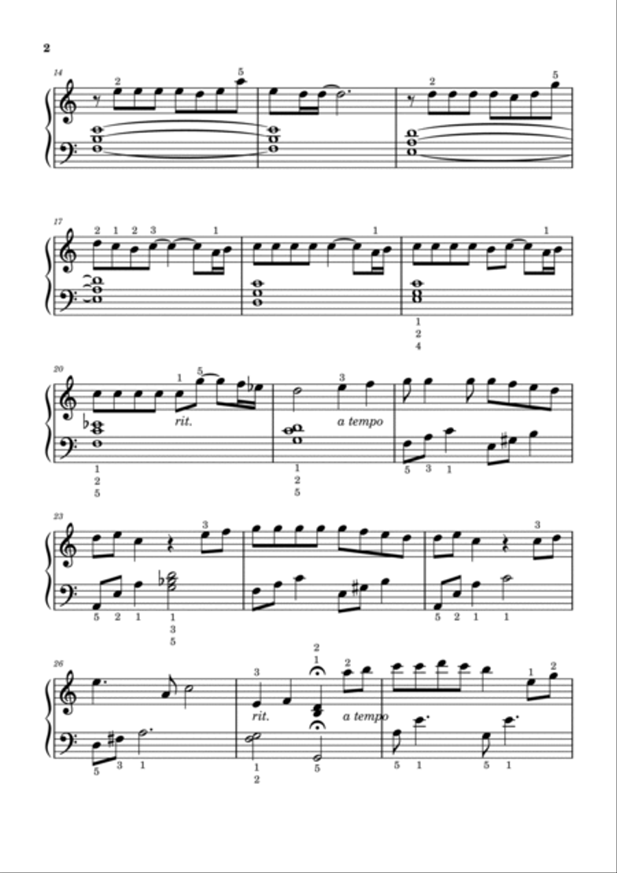 One Summer's Day Easy Piano scores gallery preview page 2