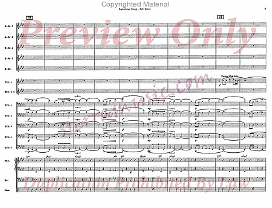 September Song Jazz Ensemble scores gallery preview page 6