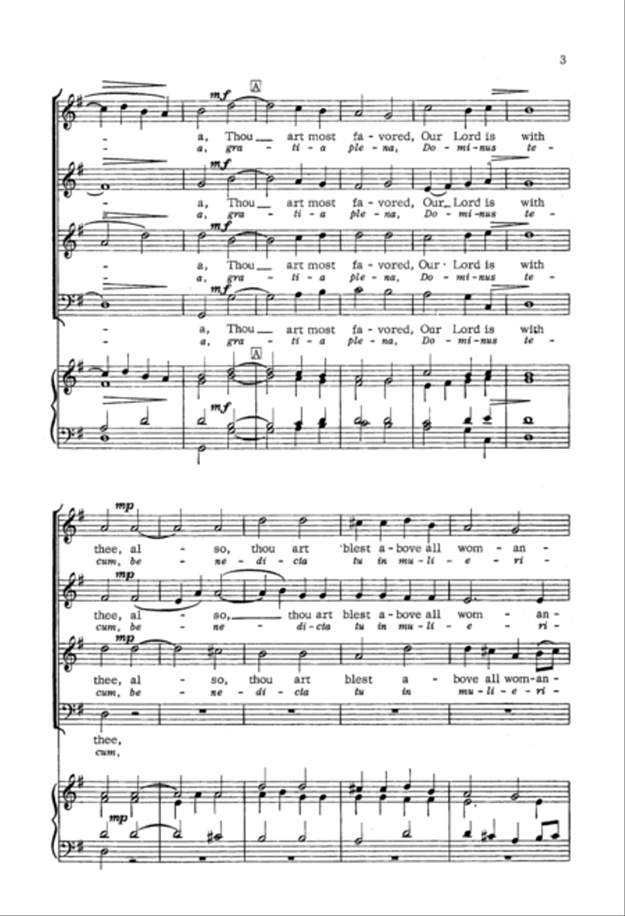 Ave Maria 4-Part scores gallery preview page 2