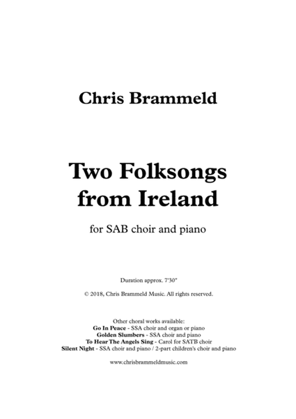 Two Folksongs From Ireland image number null