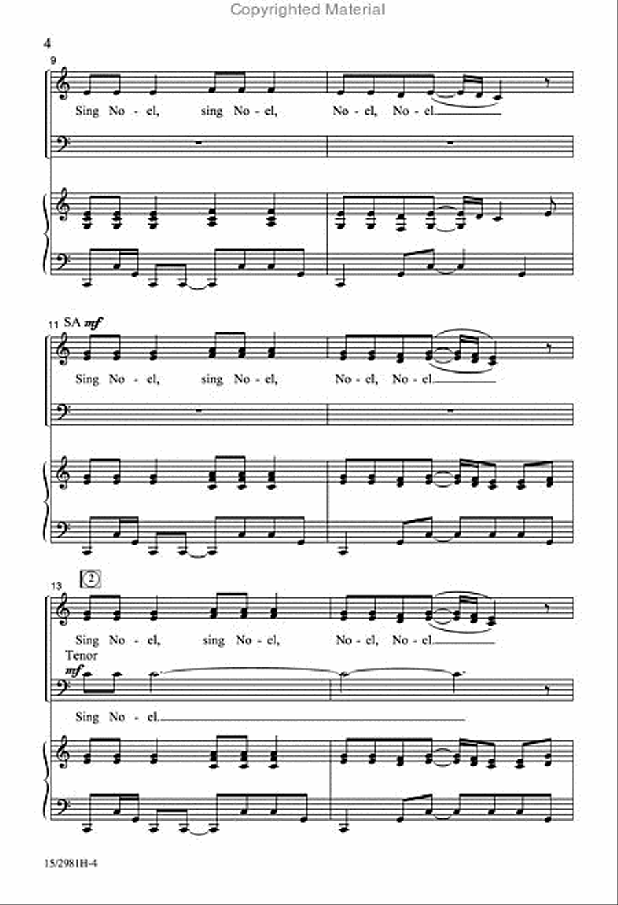 Sing We All Noel 4-Part scores gallery preview page 3