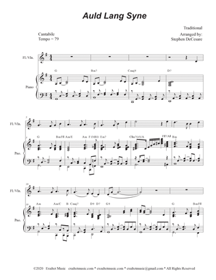 Auld Lang Syne (Flute or Violin solo and Piano)