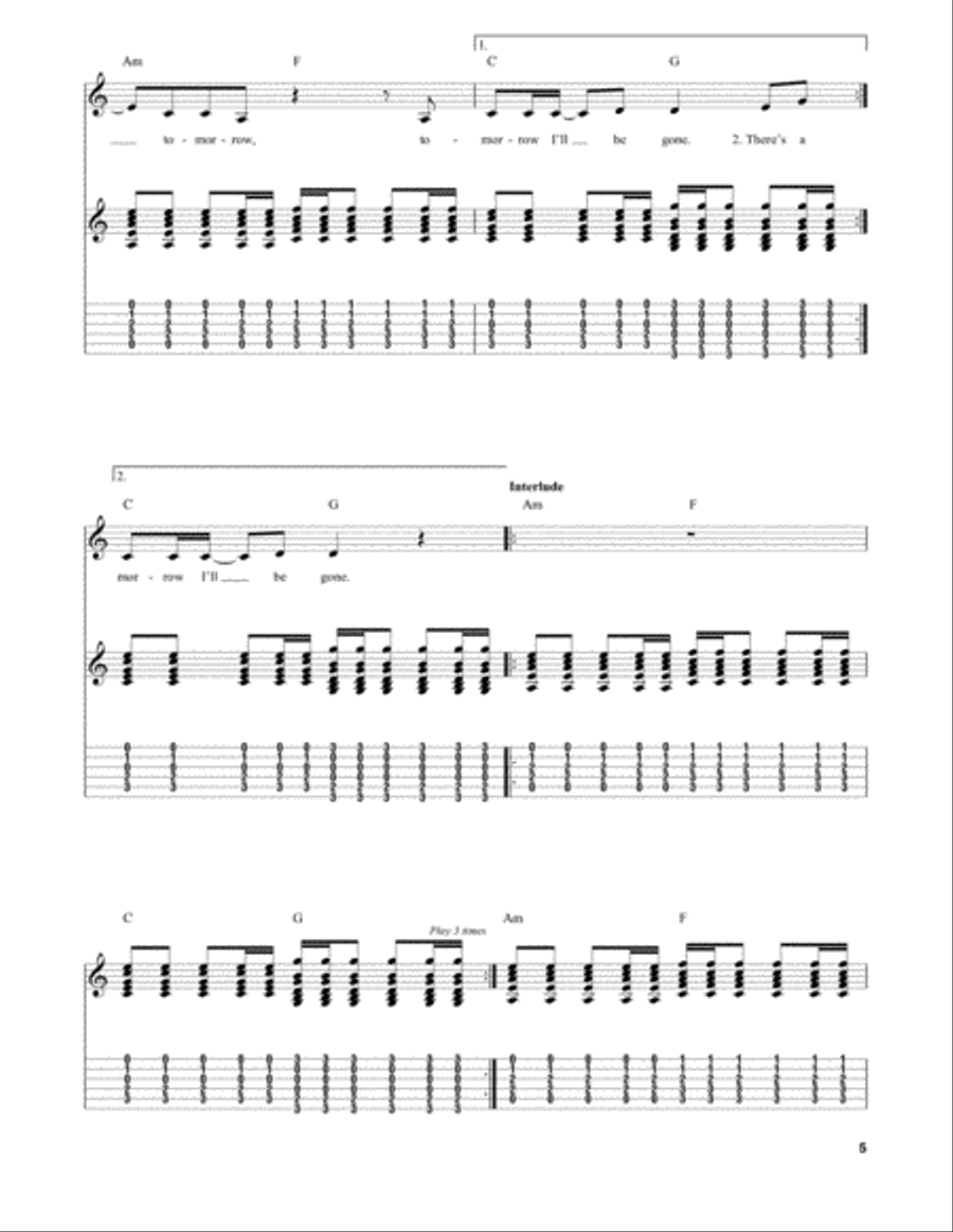 Save Tonight Guitar Tablature scores gallery preview page 5