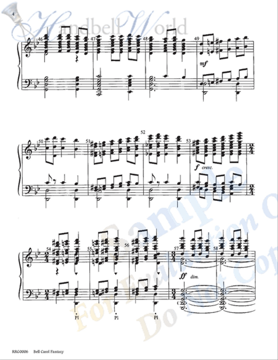 Bell Carol Fantasy Bell Carol Fantasy 5-Octaves scores gallery preview page 3