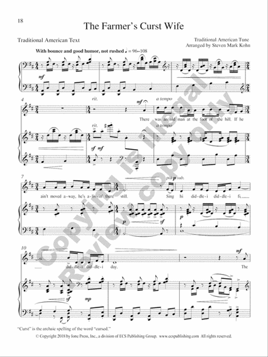 American Folk Set Low Voice scores gallery preview page 33