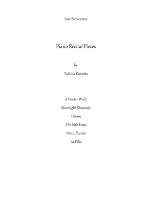 Book cover for Six late elementary piano solos