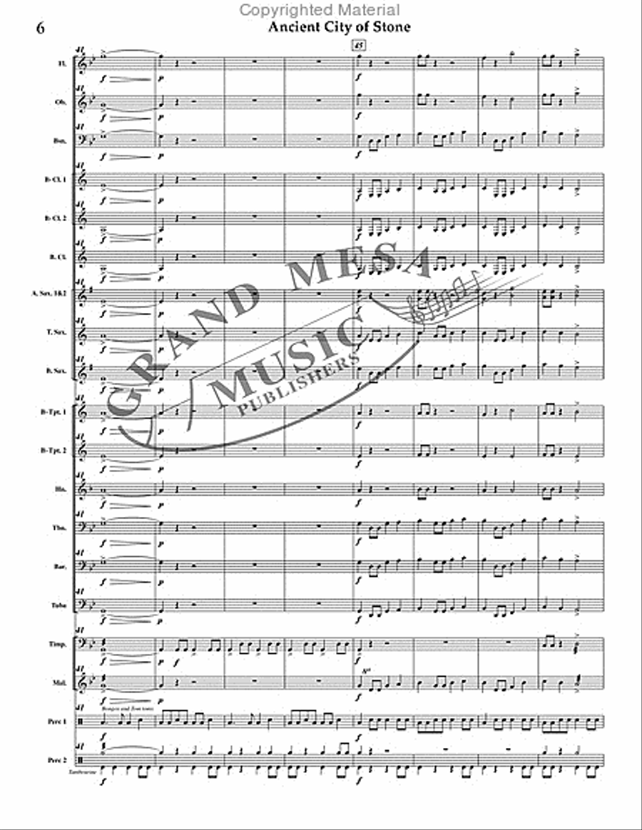 Ancient City of Stone Concert Band scores gallery preview page 7