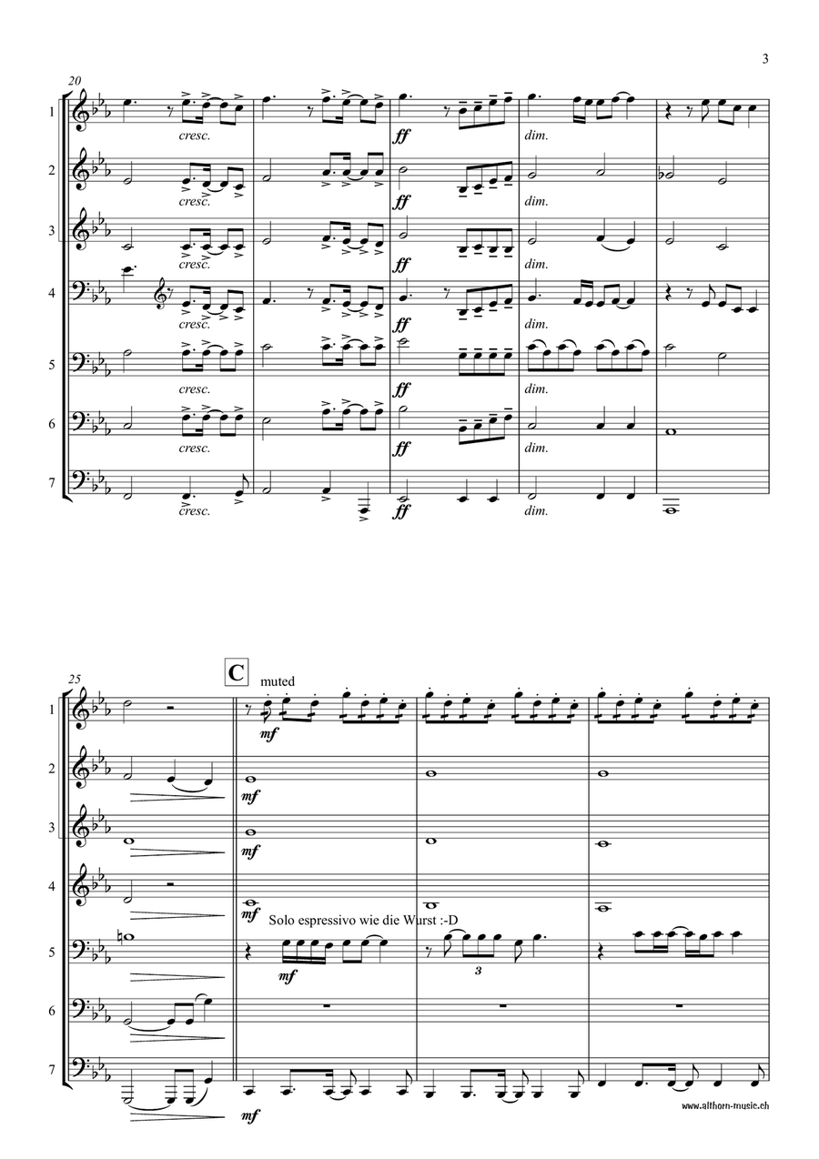 Rise Like A Phoenix Brass Ensemble scores gallery preview page 3
