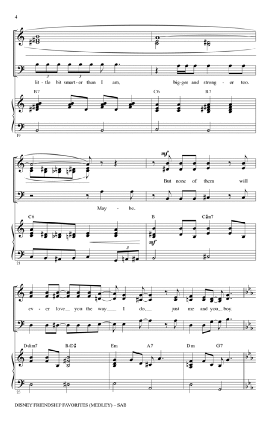 Disney Friendship Favorites (Medley) 3-Part scores gallery preview page 3