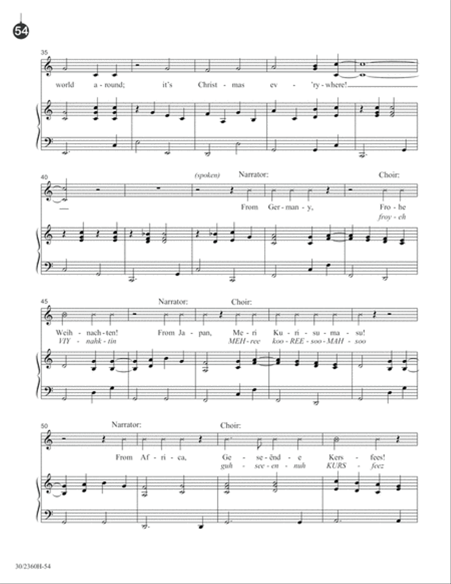 It's Christmas Everywhere! Unison Choir scores gallery preview page 55