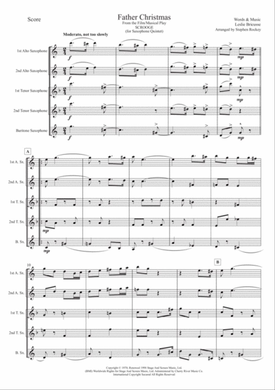 Father Christmas Woodwind Ensemble scores gallery preview page 3