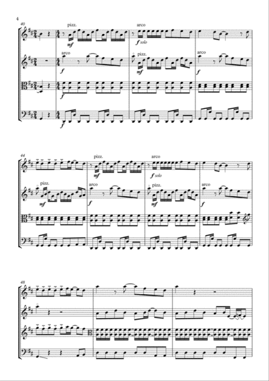 Best Day Of My Life String Quartet scores gallery preview page 4