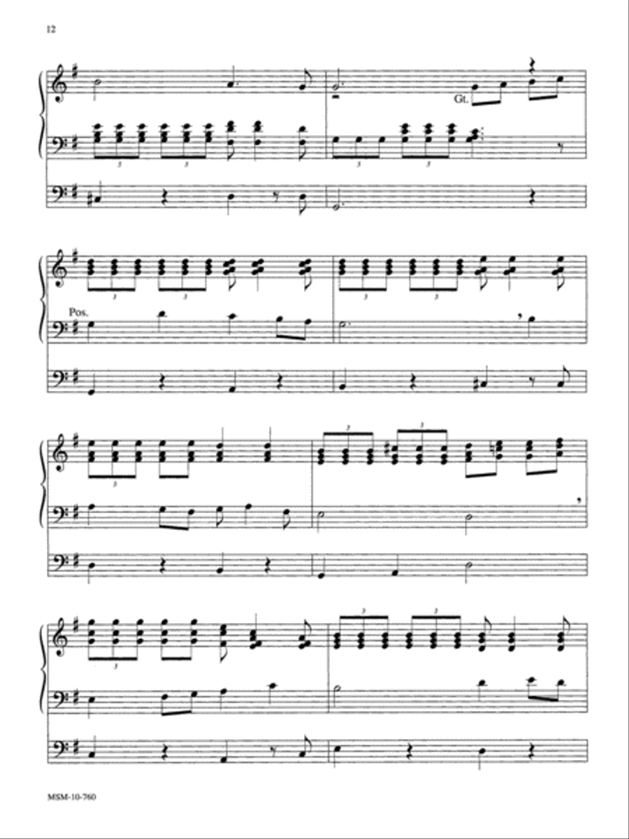 Hail Thee, Festival Day Organ scores gallery preview page 3