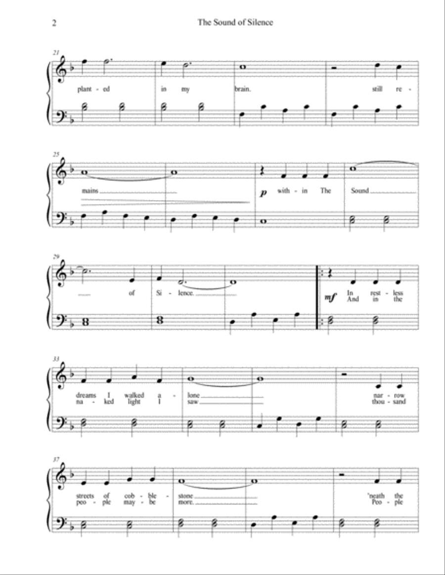 The Sound Of Silence Voice scores gallery preview page 3